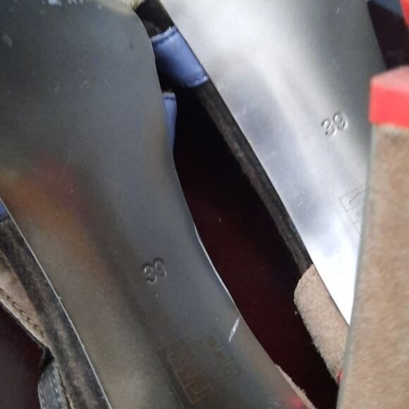 Diesel Leather Suede T Strap High Heel Sandal Size EU 39 US 8.5 - Picture 6 of 16